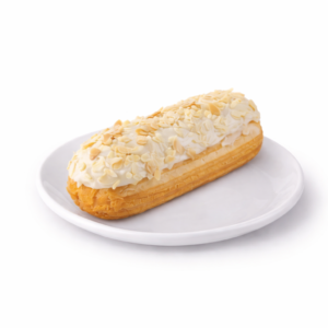Eclaire with white chocolate