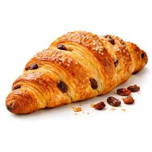 Large croissant with raisins