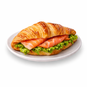 Croissant with salmon